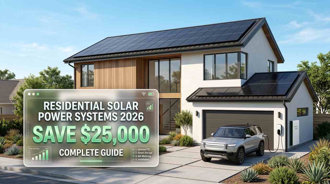 Residential Solar Power Systems 2026: Save $25,000 Complete Guide