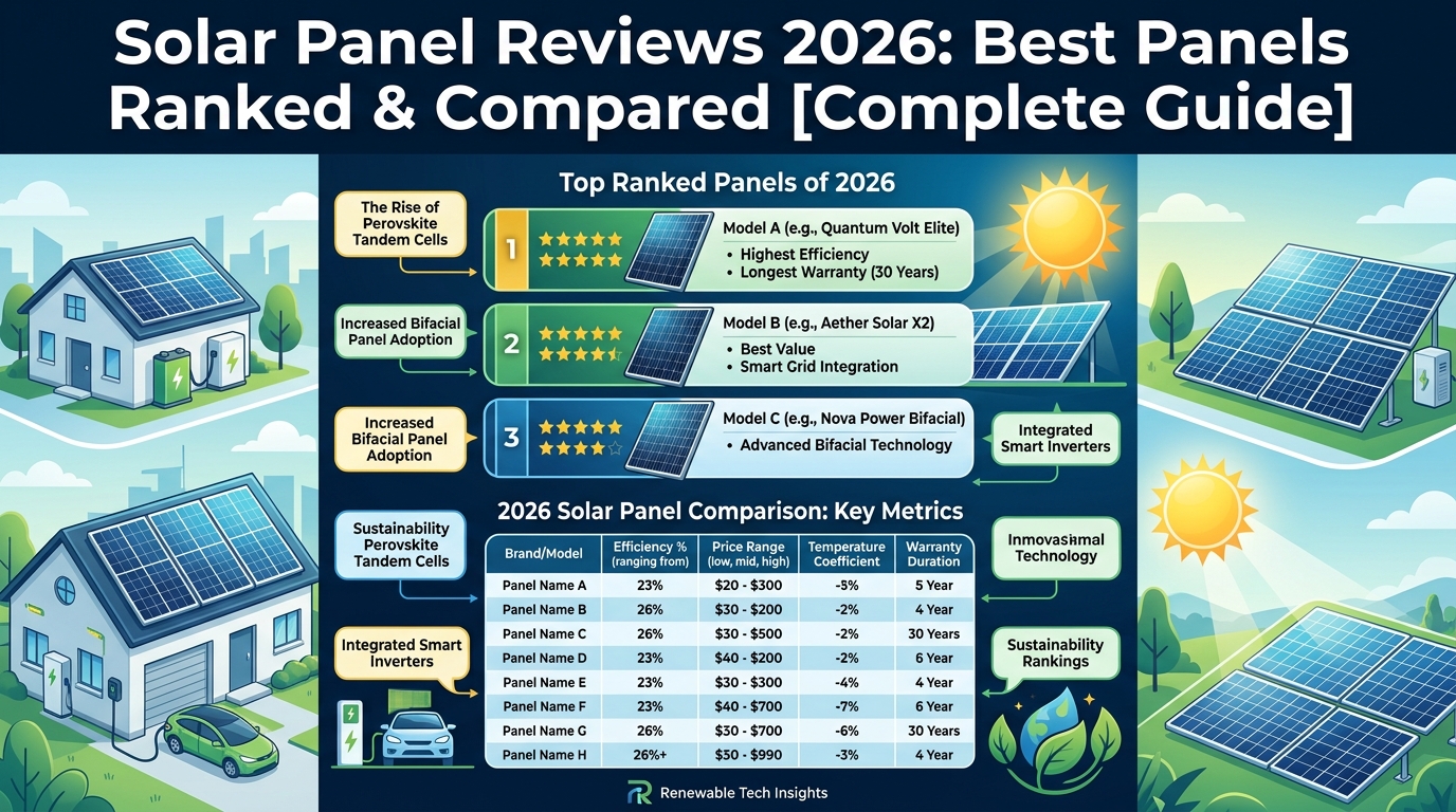 ☀️ Solar Panel Reviews 2026: Best Panels Ranked & Compared [Complete Guide]